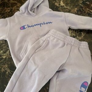 Champion Kids Light Purple Hoodie and Joggers Set